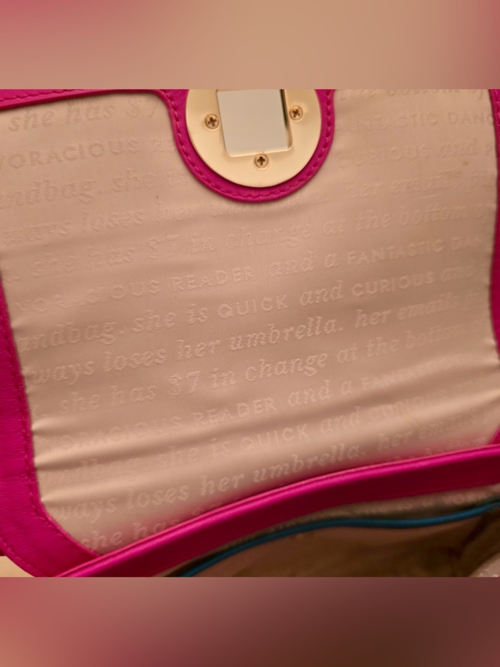Kate Spade Newbury Lane Sally Twist Lock Stroybook Crossbody Pink Leather EUC - Picture 10 of 12